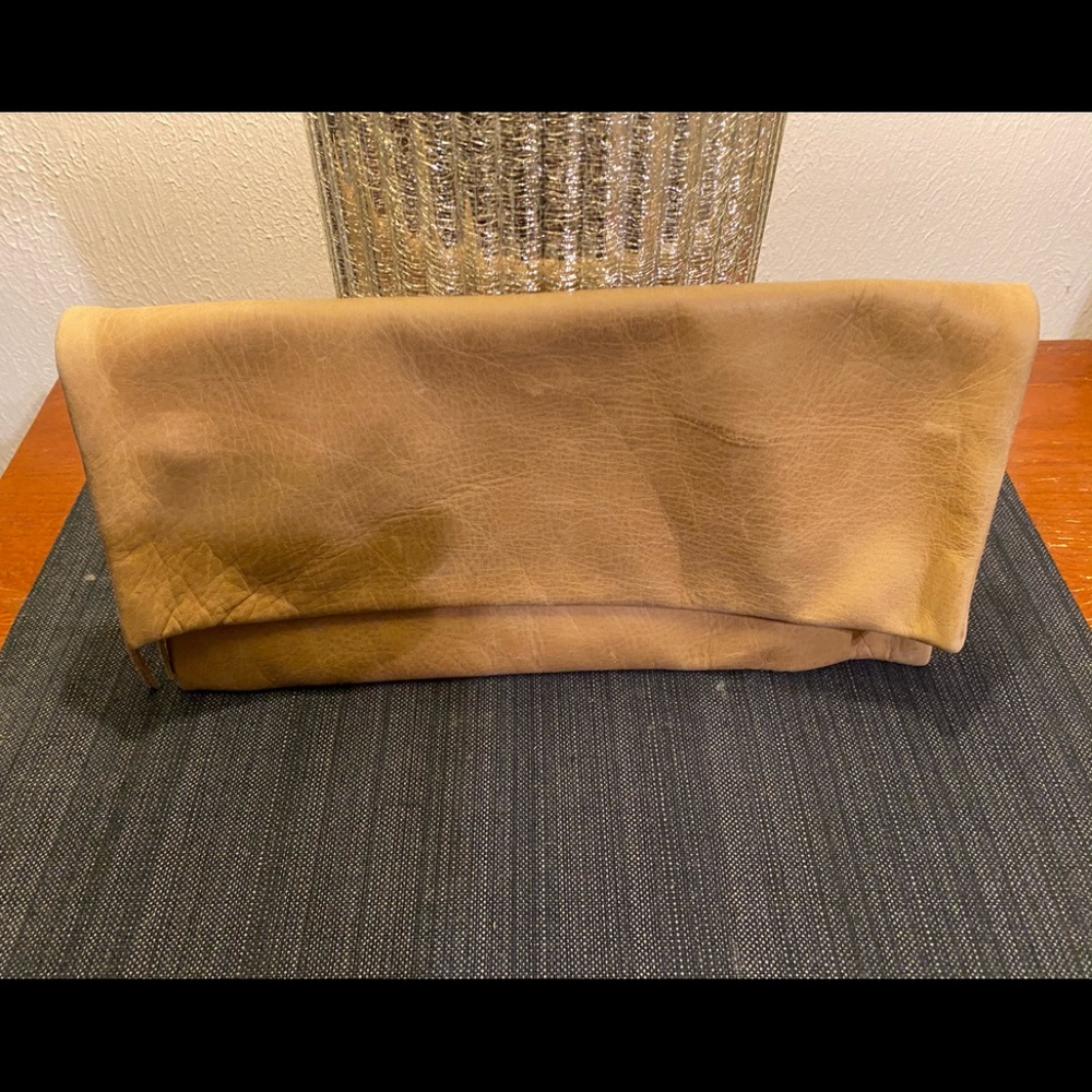 Stash Light Brown Leather Clutch/Purse
